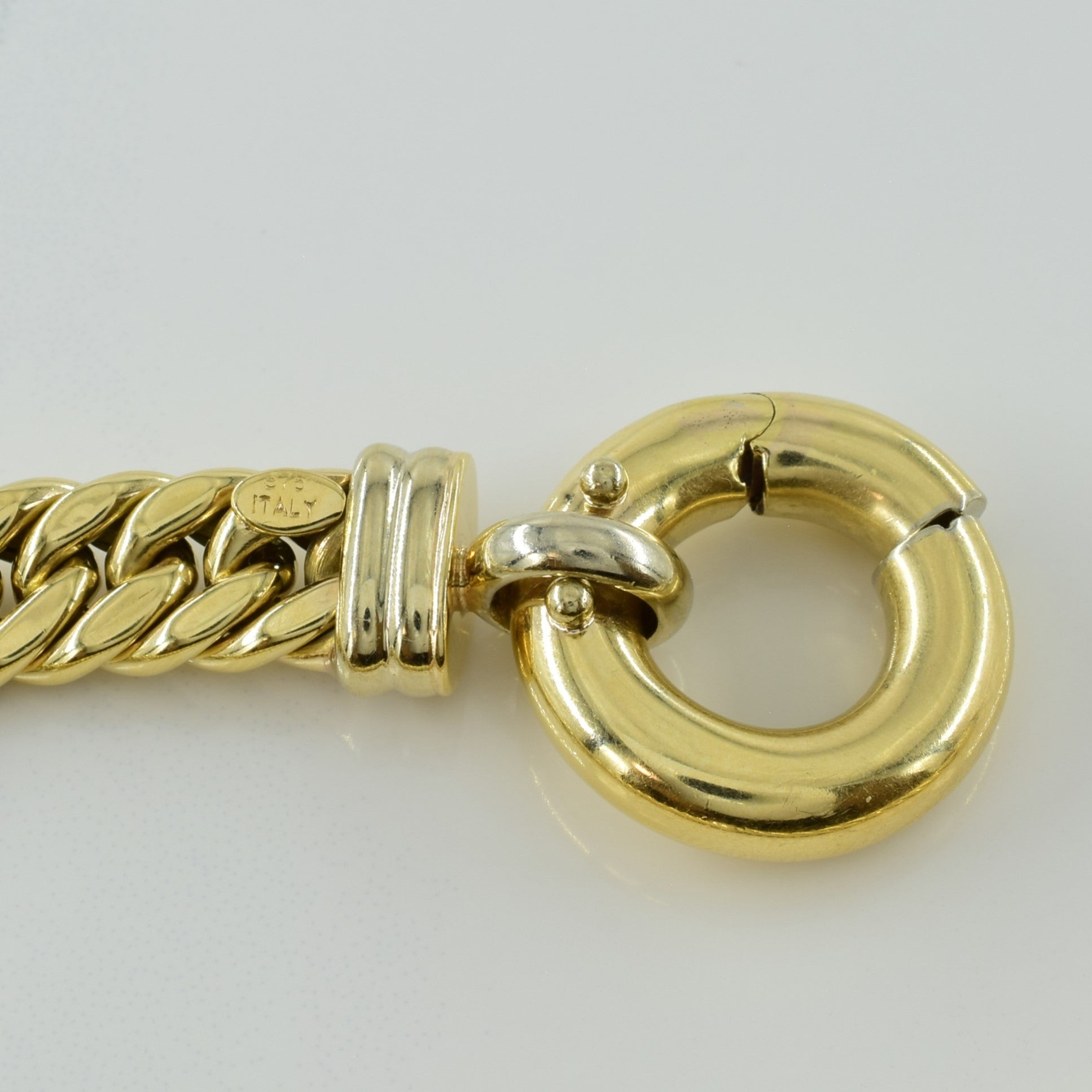 9K Yellow Gold Curb Link Bracelet for Women - 7.5 Inch Adjustable Luxury Jewelry Gift for Birthday, Anniversary & Special Occasions