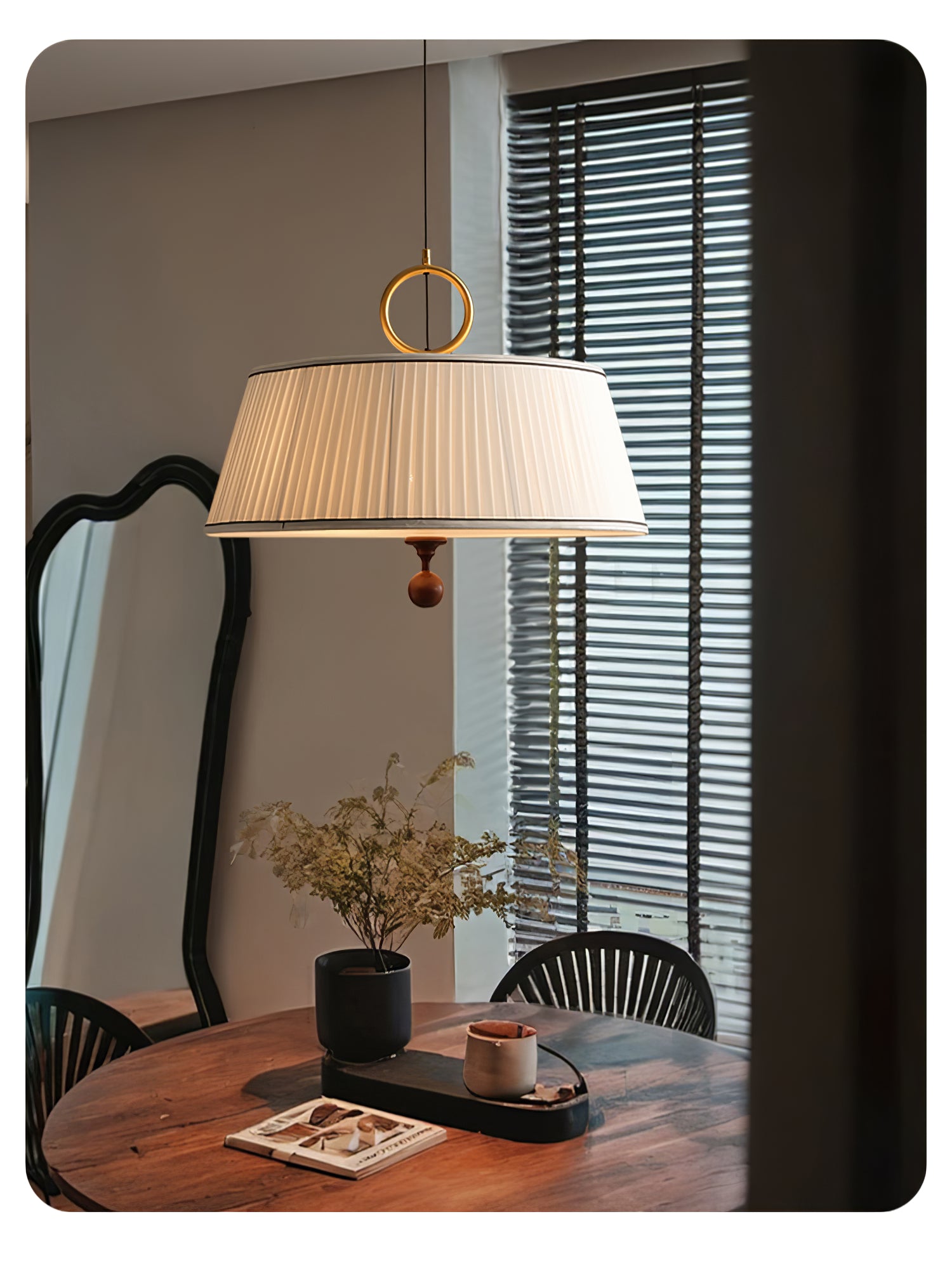 Alina Fabric Pendant Lamp - Modern Handmade Hanging Light Fixture for Dining Room, Bedroom & Living Room Decor