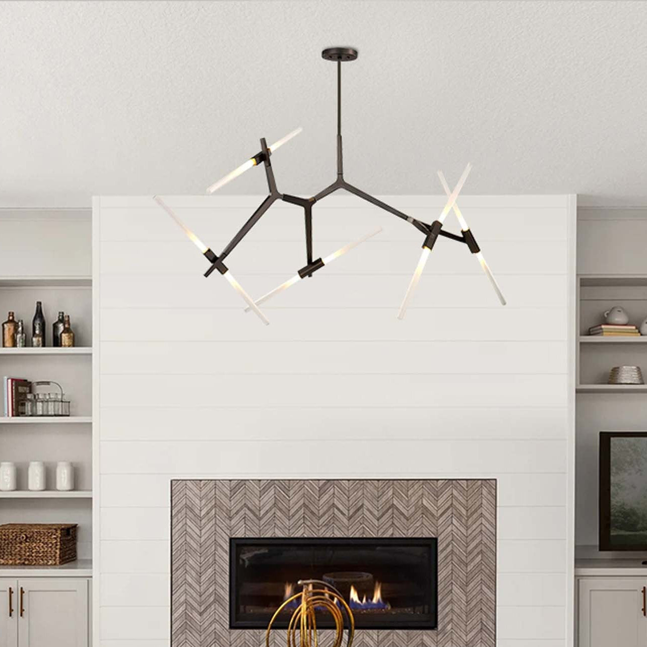 Rustic Tree Branch Chandelier - Handmade Wooden Ceiling Light Fixture for Farmhouse, Cabin & Bohemian Home Decor | Perfect for Living Room, Bedroom or Dining Area Lighting
