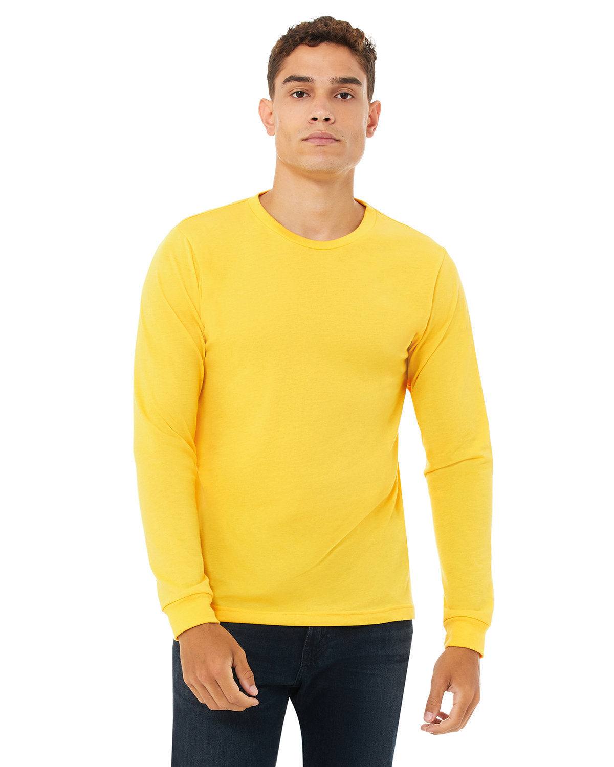 Bella + Canvas 3501CVC Unisex CVC Jersey Long Sleeve T-Shirt - Soft Cotton Blend Crewneck Tee for Men & Women - Perfect for Casual Wear, Layering, and Workout Essentials