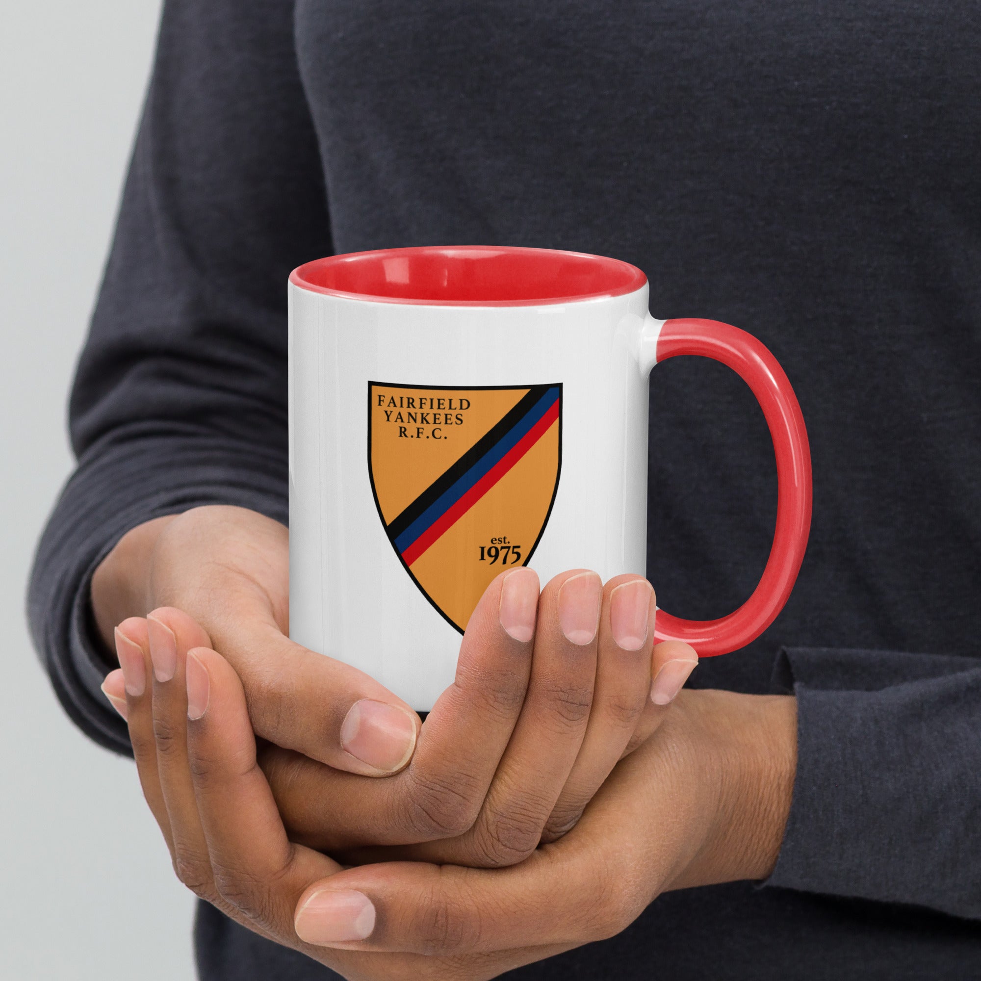 Fairfield Yankees RFC Coffee Mug - 15oz Ceramic Travel Mug with Handle, Perfect for Hot & Cold Drinks - Ideal for Office, Home, or Yankees Fan Gifts