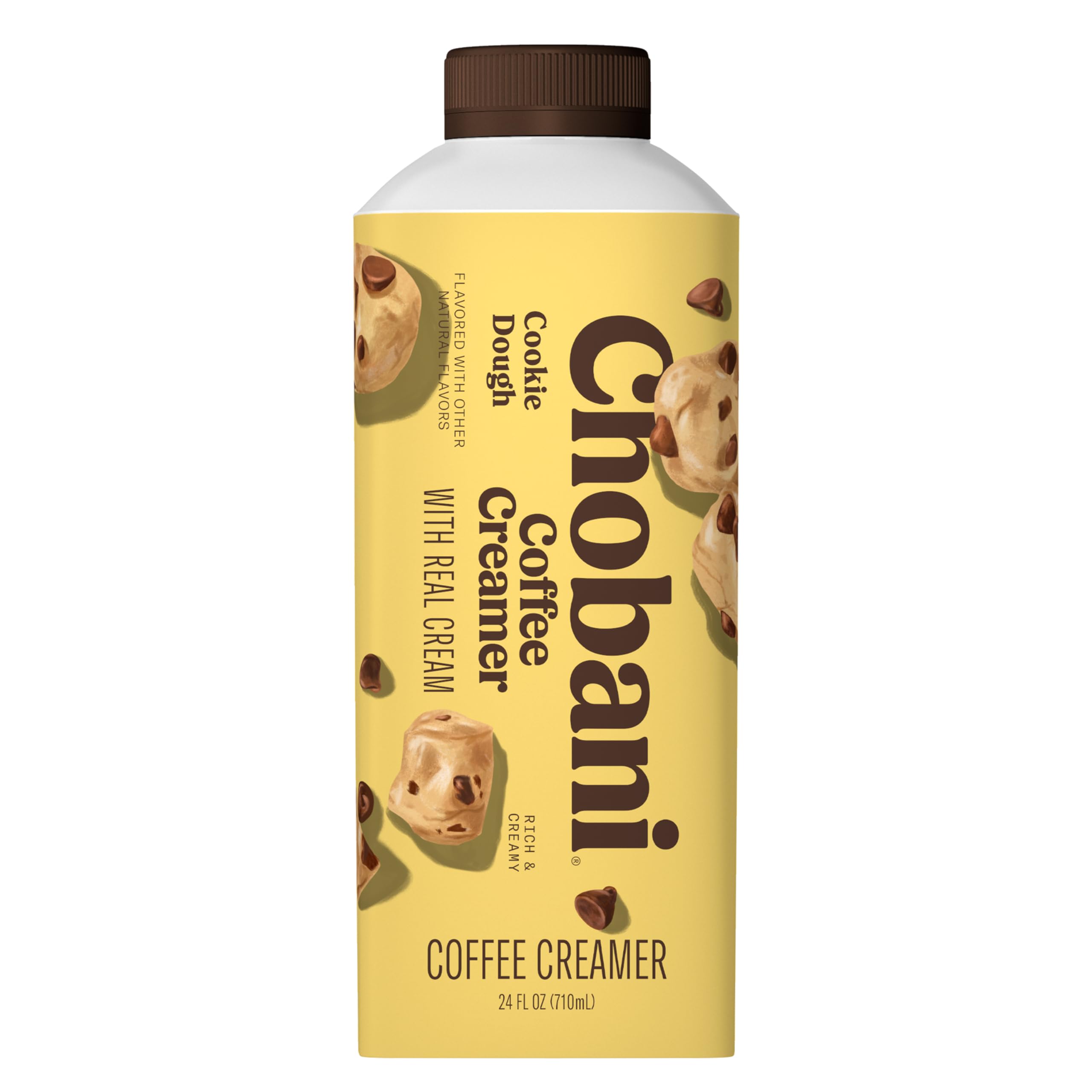 Chobani® Cookie Dough Flavored Coffee Creamer - 24 fl oz (710ml) Dairy-Free Non-Dairy Creamer for Coffee, Tea & Baking | Perfect for Home, Office & Cafes