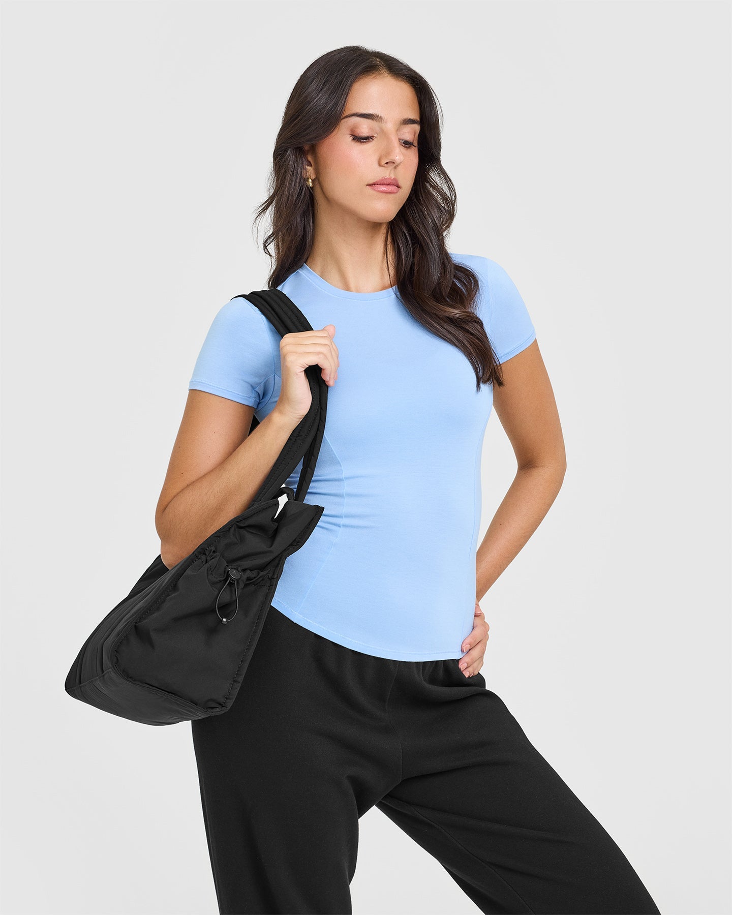 Mellow™ Soft Short Sleeve T-Shirt for Men & Women | Comfortable Cotton Crewneck Tee in Powdered Blue | Perfect for Casual Wear, Summer Outfits & Lounge