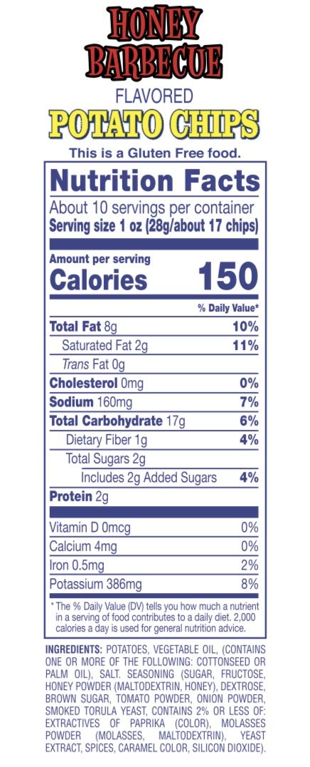 Better Made Special Family Size Potato Chips - 8 Pack (8 x 8.5 oz Bags) - Honey BBQ Flavor - Crispy, Crunchy, Gluten-Free Snacks Made from Fresh Potatoes - Perfect for Parties, Lunches & Family Gatherings