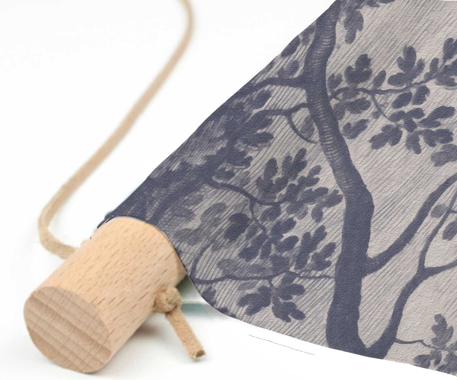 Into the Woods Blue Textile Poster - Nature Inspired Wall Art for Home & Office Decor - Perfect for Living Room, Bedroom, or Workspace