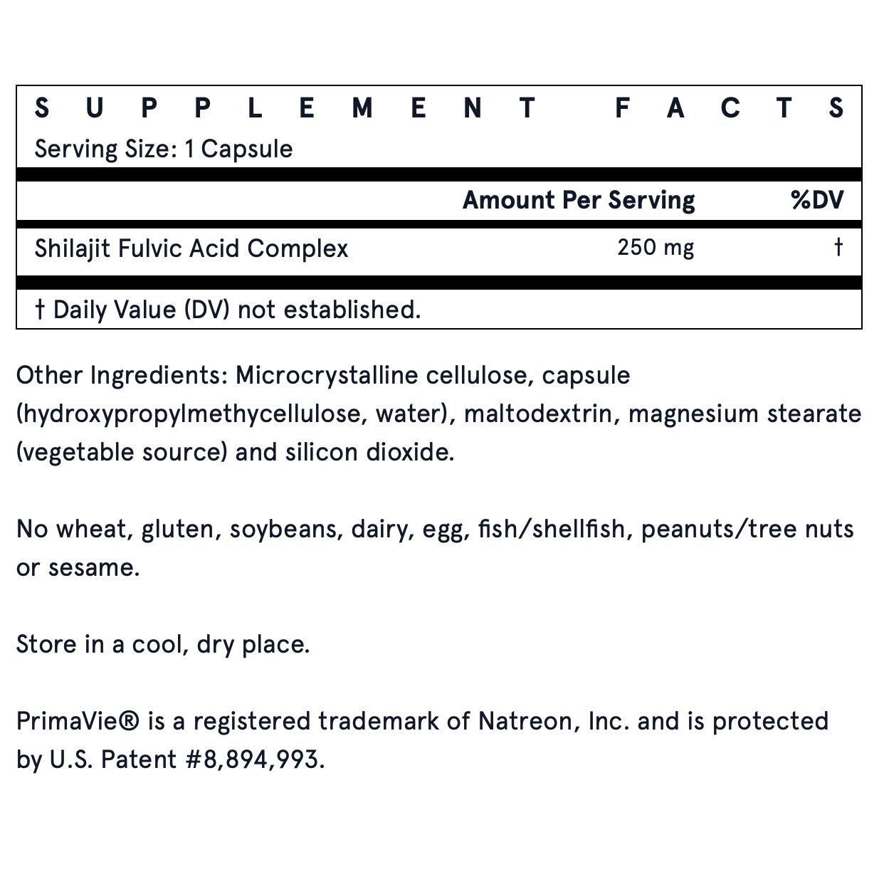 Jarrow Formulas Shilajit Fulvic Acid Complex 250 mg - Natural Energy & Immunity Support Supplement for Men & Women - Perfect for Athletes, Fitness Enthusiasts & Busy Professionals