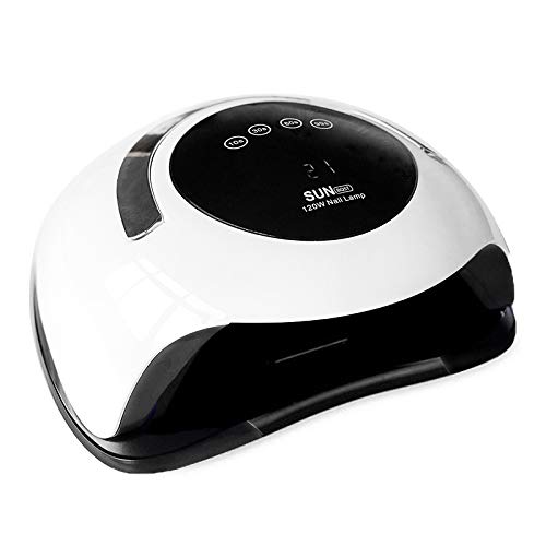 Professional 120W UV LED Nail Dryer Lamp for Gel Nails - Auto Sensor, LCD Display, 10/30/60/99s Timer - Perfect for Home & Salon Manicures & Pedicures