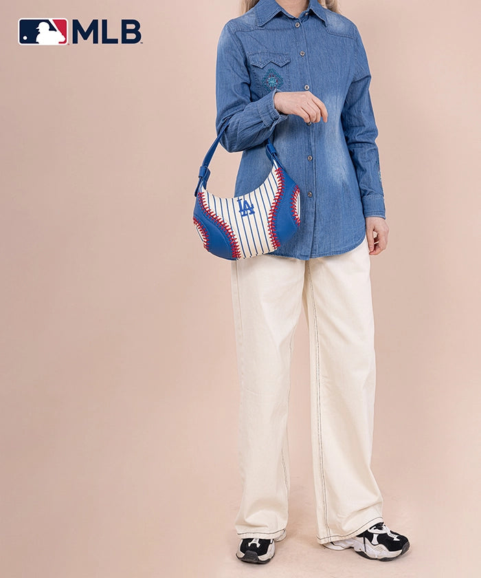 MLB Los Angeles Dodgers Crossbody Hobo Bag for Women - Stylish Shoulder Purse for Baseball Games, Travel & Daily Use