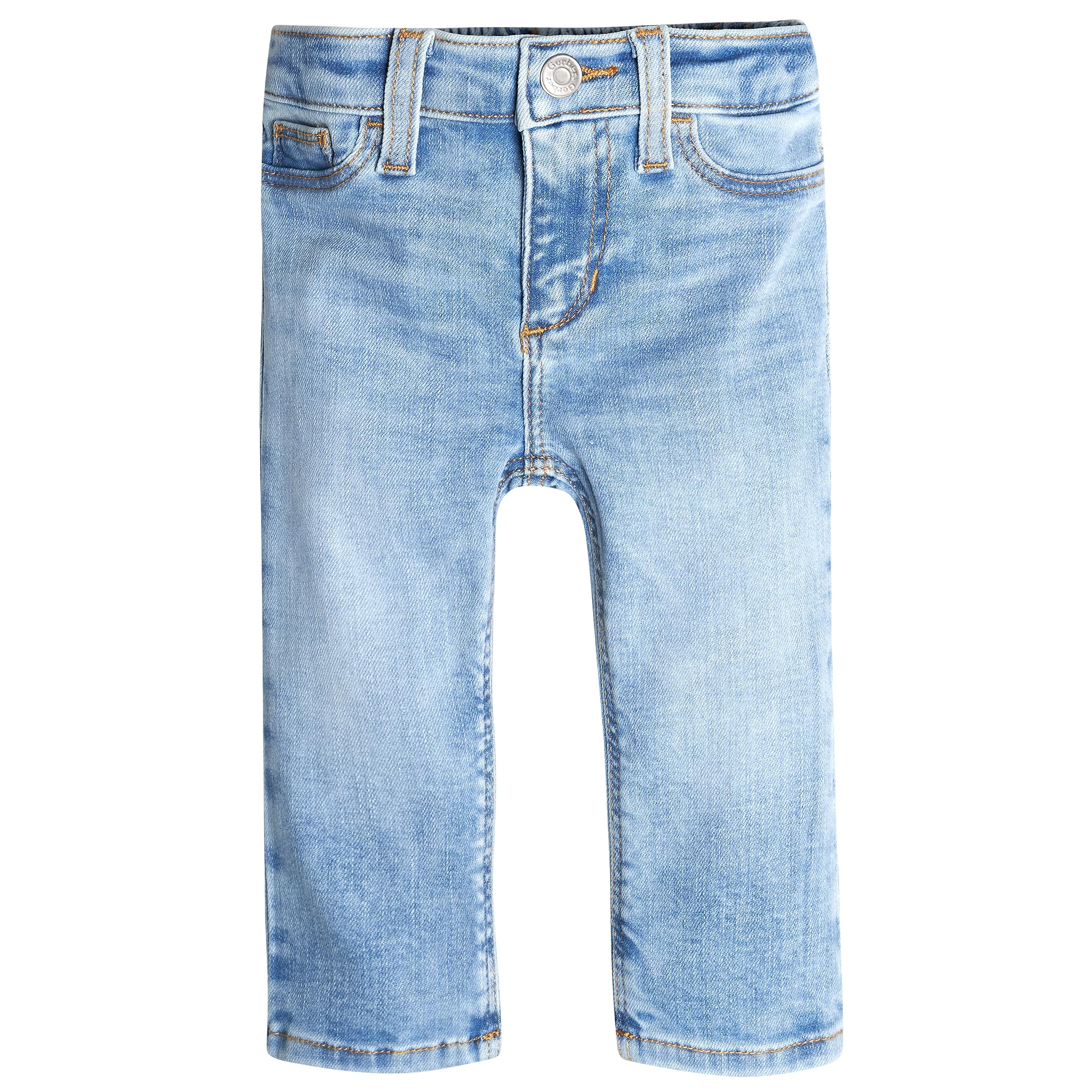 Gerber Baby Toddler Straight Leg Stretch Denim Jeans - Soft & Comfortable for Playtime, Daycare & Everyday Wear