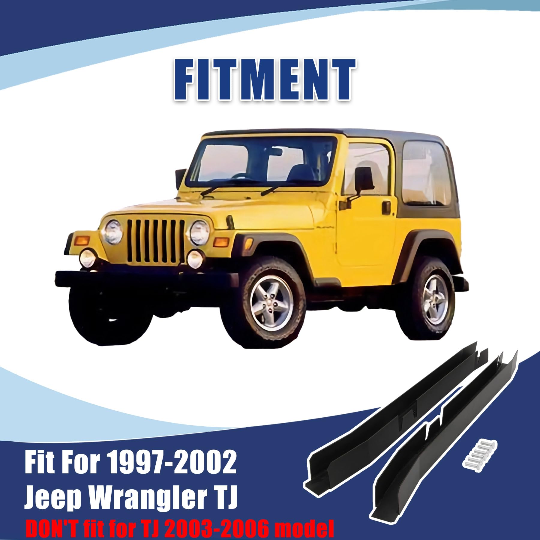 Mountainpeak Center Skid Plate Frame Rust Repair Kit for 1997-2002 Jeep Wrangler TJ - Heavy Duty Off-Road Protection & Underbody Reinforcement for Trail & Rock Crawling