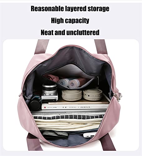 Large Capacity Foldable Travel Duffle Bag for Women - Lightweight Weekender Overnight Bag with Shoe Compartment, Perfect for Gym, Sports, Workout & Weekend Getaways | Carry-On Approved Travel Accessory