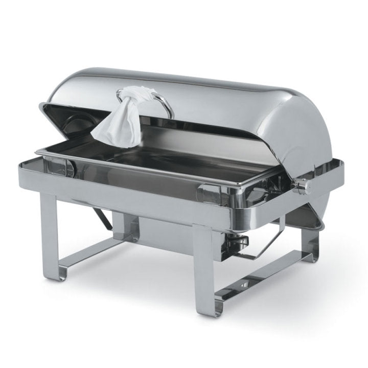 Vollrath Avenger 9 Qt Full Size Stainless Steel Chafing Dish with Roll Top Lid - Perfect for Catering, Buffets & Food Service