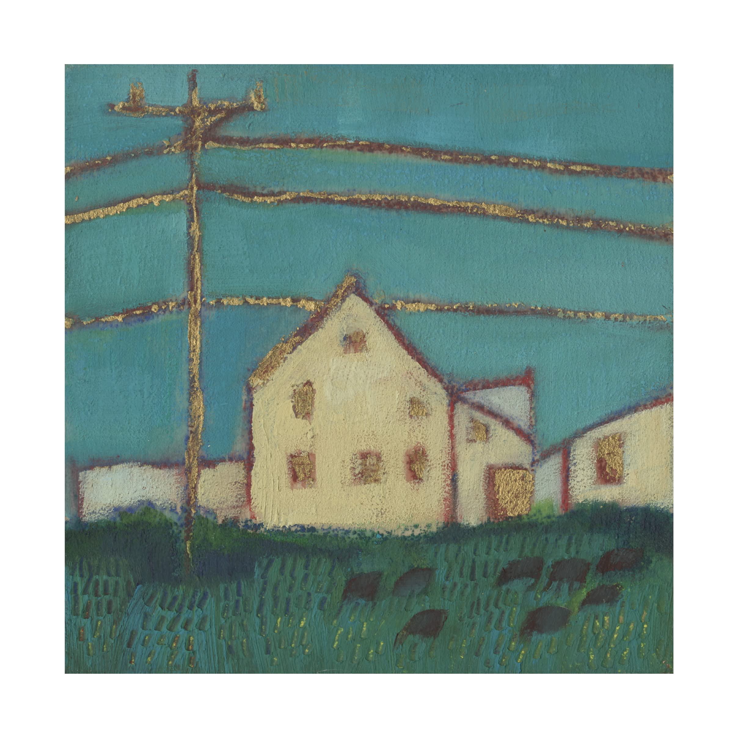 Trademark Fine Art 'Fon Barn I' Canvas Art by Sue Jachimiec - 35x35 Inch Modern Farmhouse Wall Decor - Perfect for Living Room, Bedroom & Office