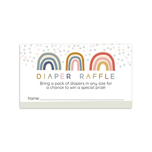 Modern Rainbow Diaper Raffle