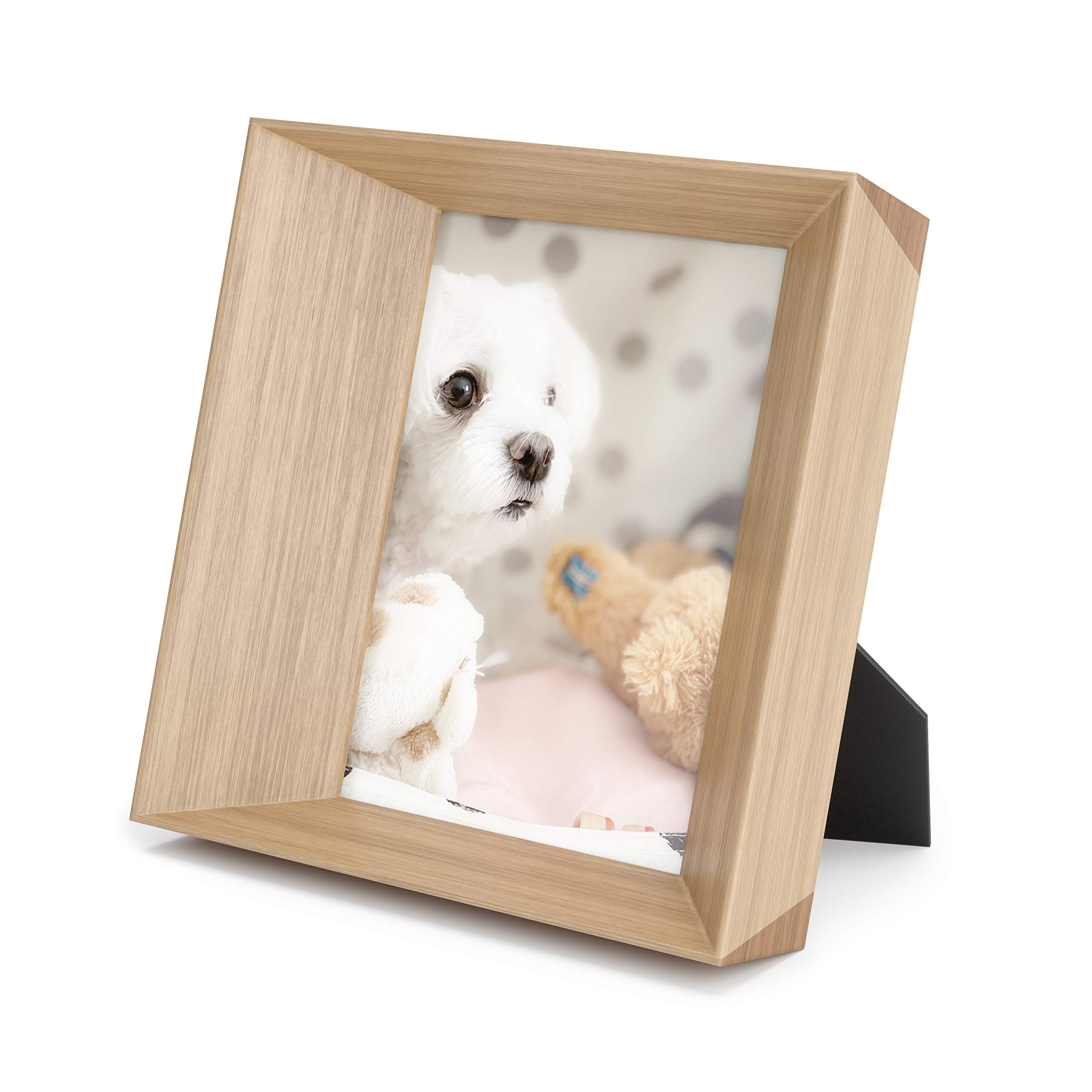 Umbra Lookout 5x7 Picture Frame - Natural Wood Photo Frame for Wall or Tabletop Display - Perfect for Home Decor, Office, and Gifts