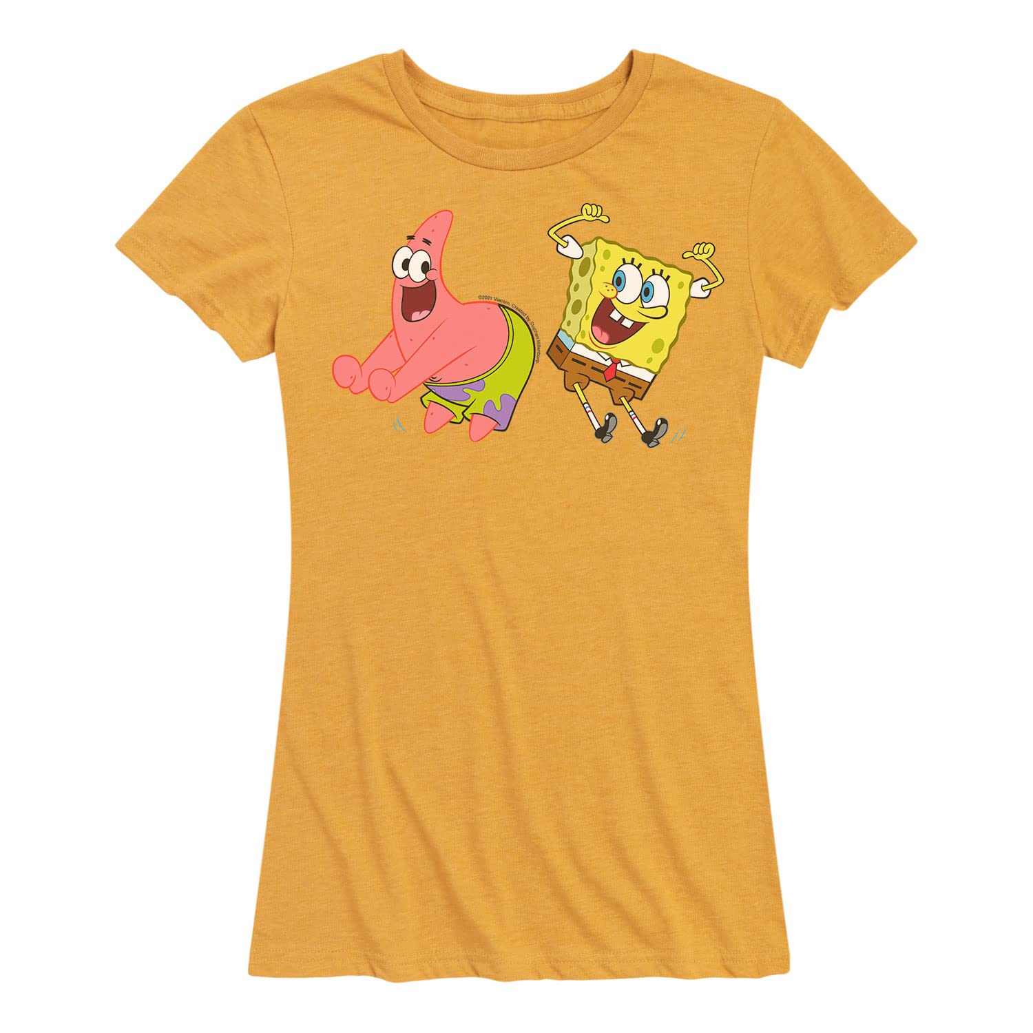 SpongeBob SquarePants & Patrick Best Friends Women's T-Shirt - Soft Cotton Graphic Tee for Casual Wear, Gifts, and Fan Merchandise
