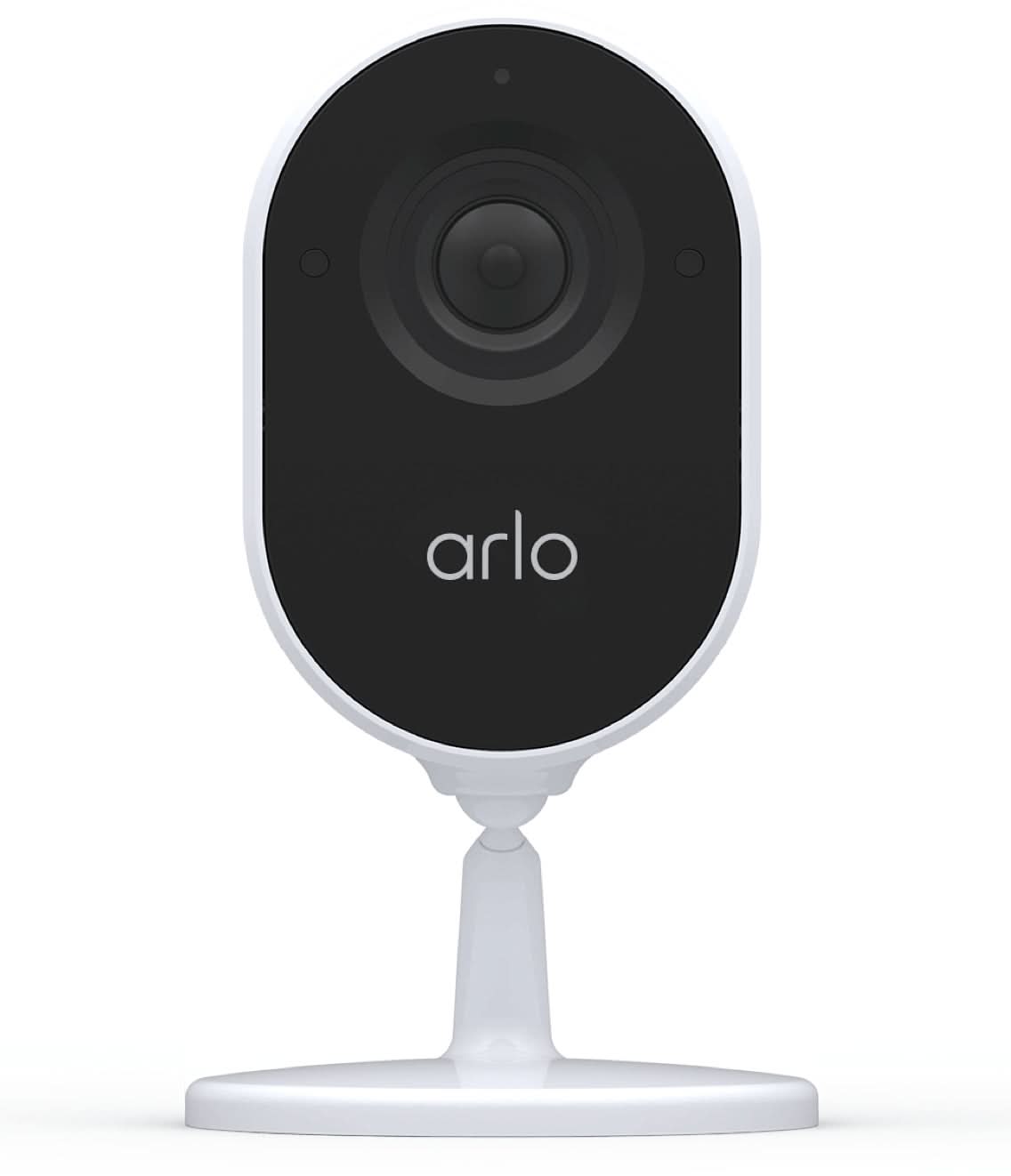 Arlo Essential Indoor VMC2040 100EUS Security Camera - 1080p HD Video, Night Vision, 2-Way Audio, Motion Detection for Home & Office Surveillance (White) - Perfect for Baby Monitoring, Pet Watching, and Home Security