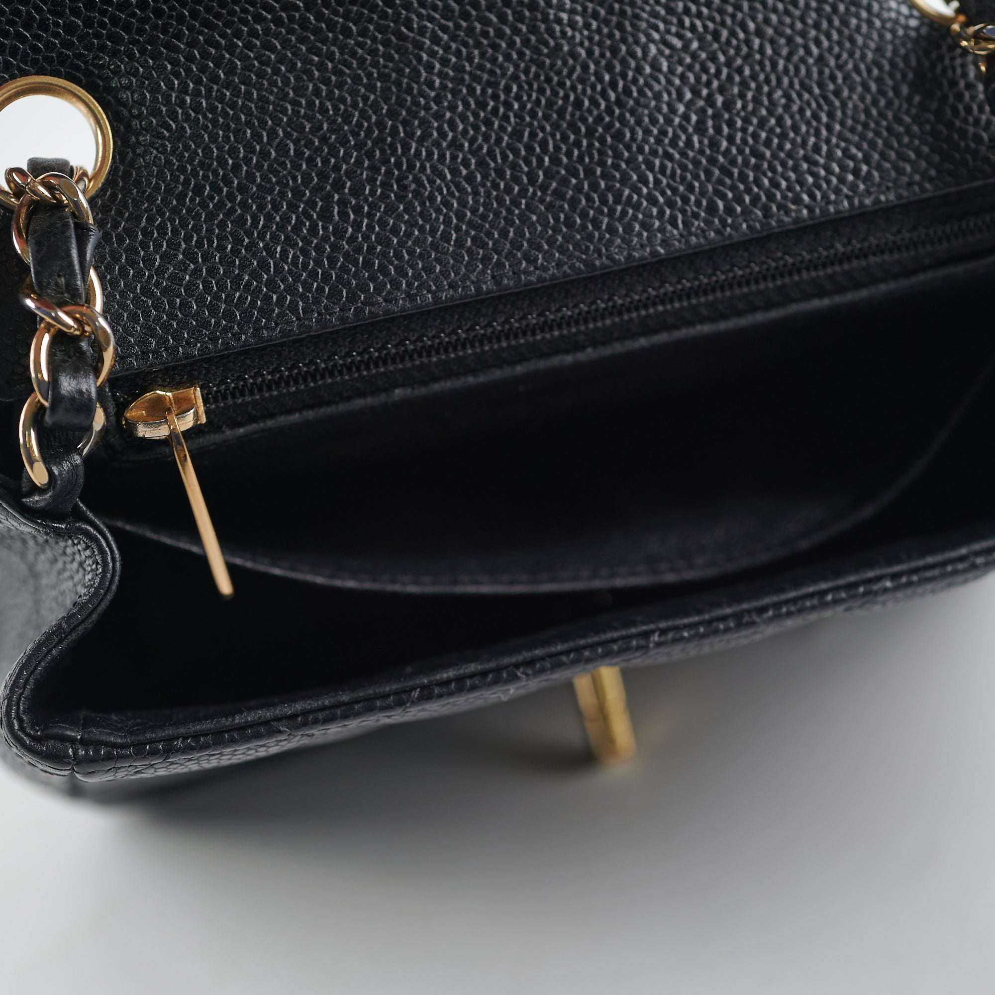 Chanel Mini Square Caviar Leather Crossbody Bag with Gold Hardware in Black - Perfect for Evening Events & Luxury Fashion Accessories