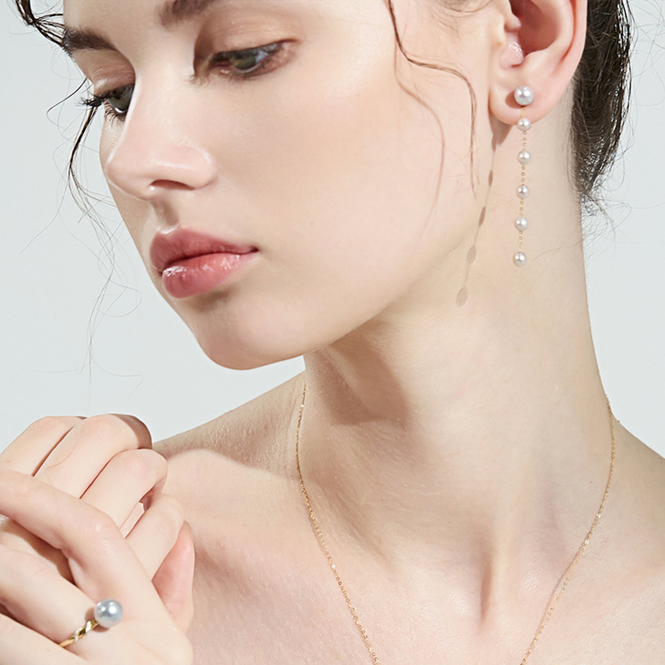 18K Gold Silver Blue Akoya Pearl Earrings for Women - Luxury Japanese Cultured Pearls Jewelry Gift for Wedding, Anniversary & Special Occasions