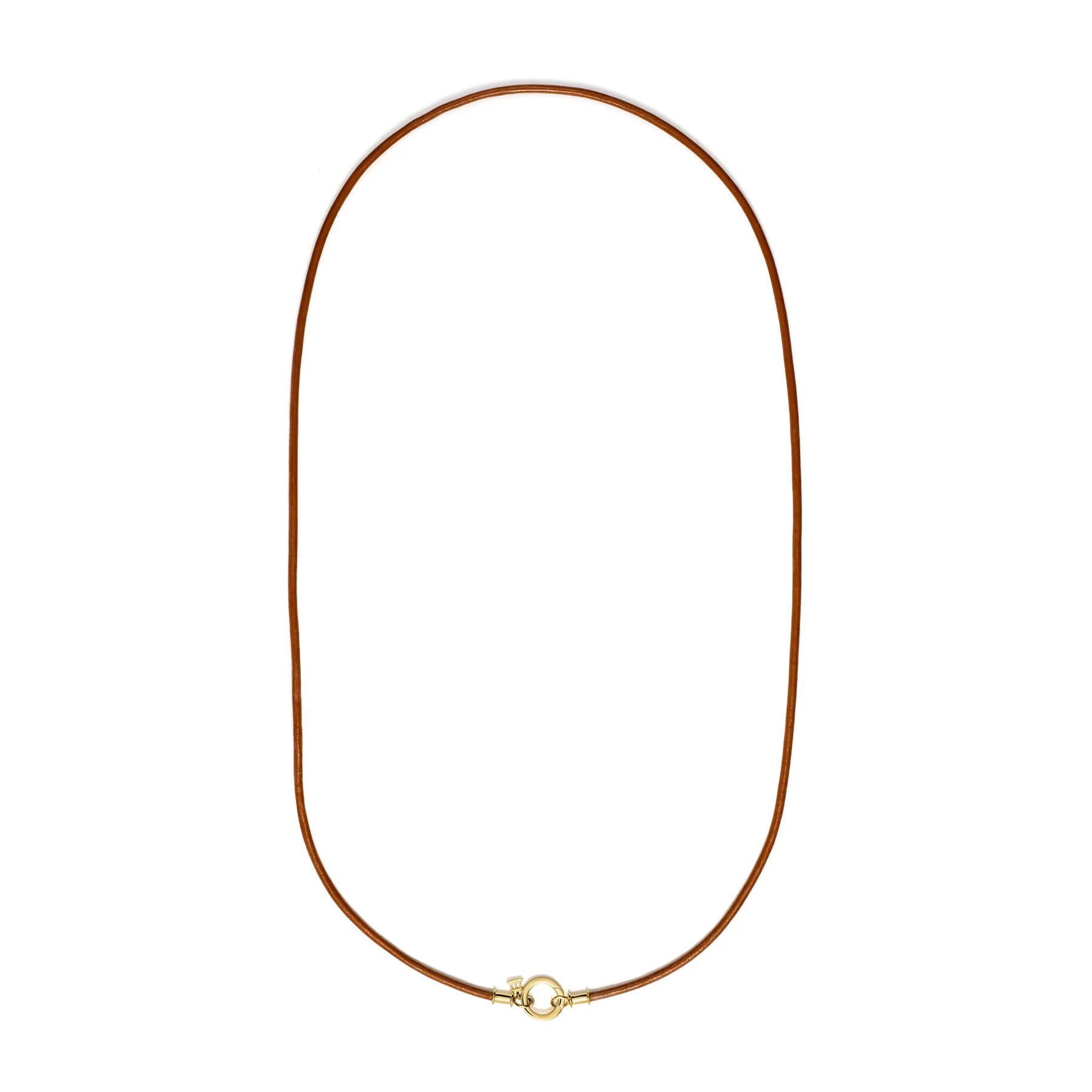 Temple St. Clair Open Bale Natural Leather Cord Necklace - Handmade Adjustable Leather Choker for Women - Perfect for Boho, Casual & Everyday Wear