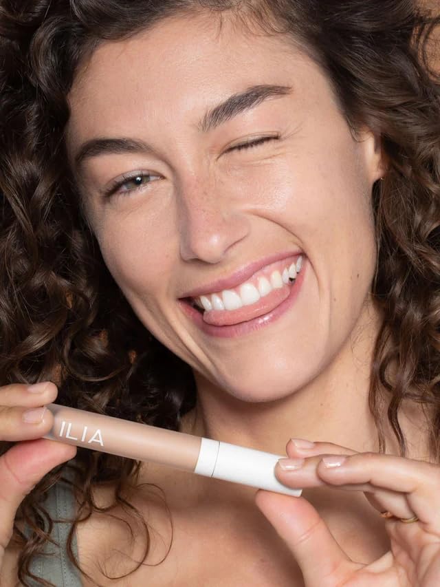 ILIA True Skin Serum Concealer - Vegan, Cruelty-Free & Non-Comedogenic | Dark Circle & Blemish Corrector for Sensitive Skin (Lotus SC2.5, 0.16 oz) | Perfect for Daily Makeup & Natural Coverage