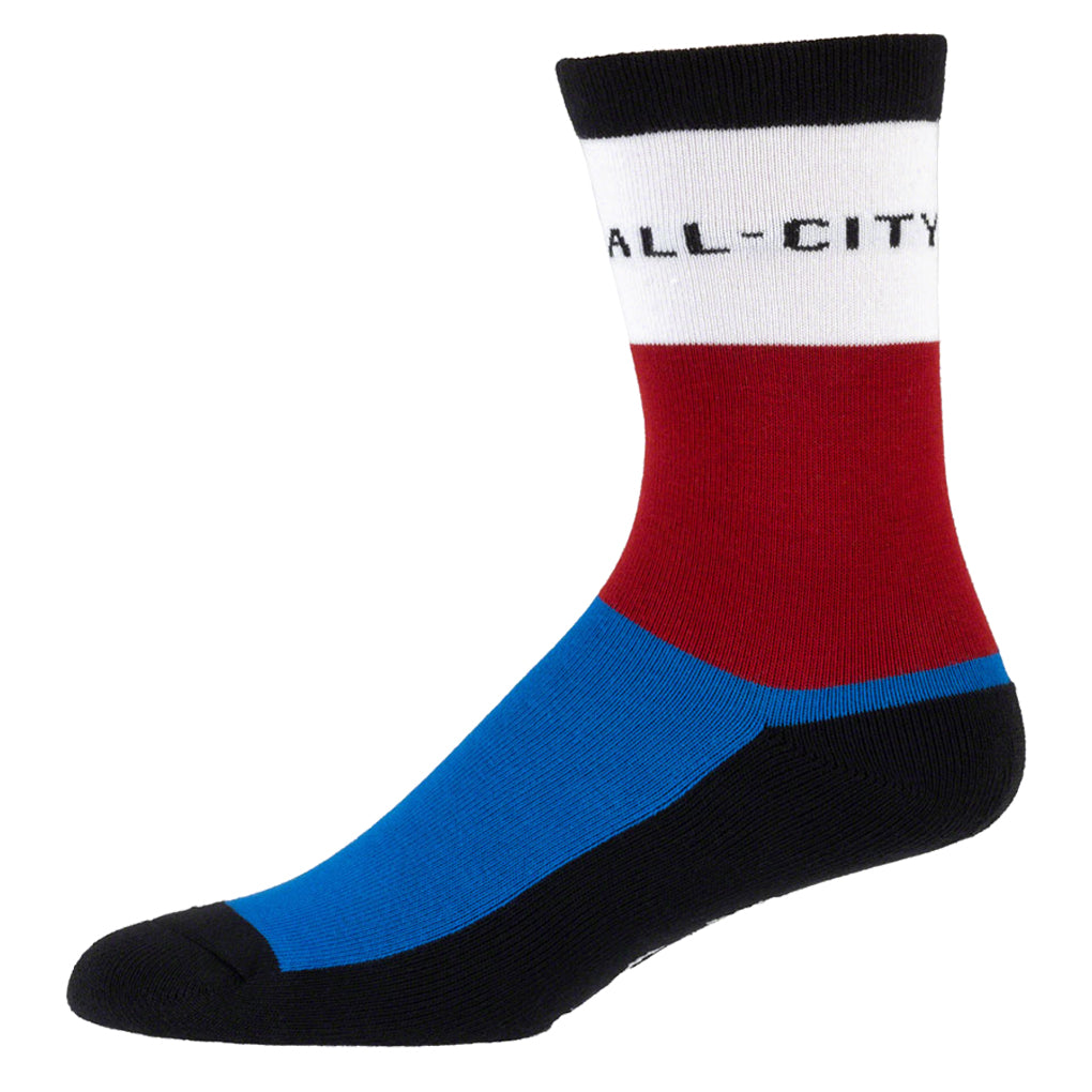 All City Parthenon Party Socks - White, Red, Blue, Black - Small/Medium - Fun Novelty Socks for Women & Men - Perfect for Festivals, Cosplay & Themed Parties