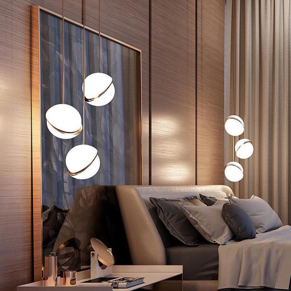 Modern Crescent Moon Pendant Light - Stylish Hanging Chandelier for Bedroom, Living Room & Dining Room - Perfect for Home Decor & Ambient Lighting