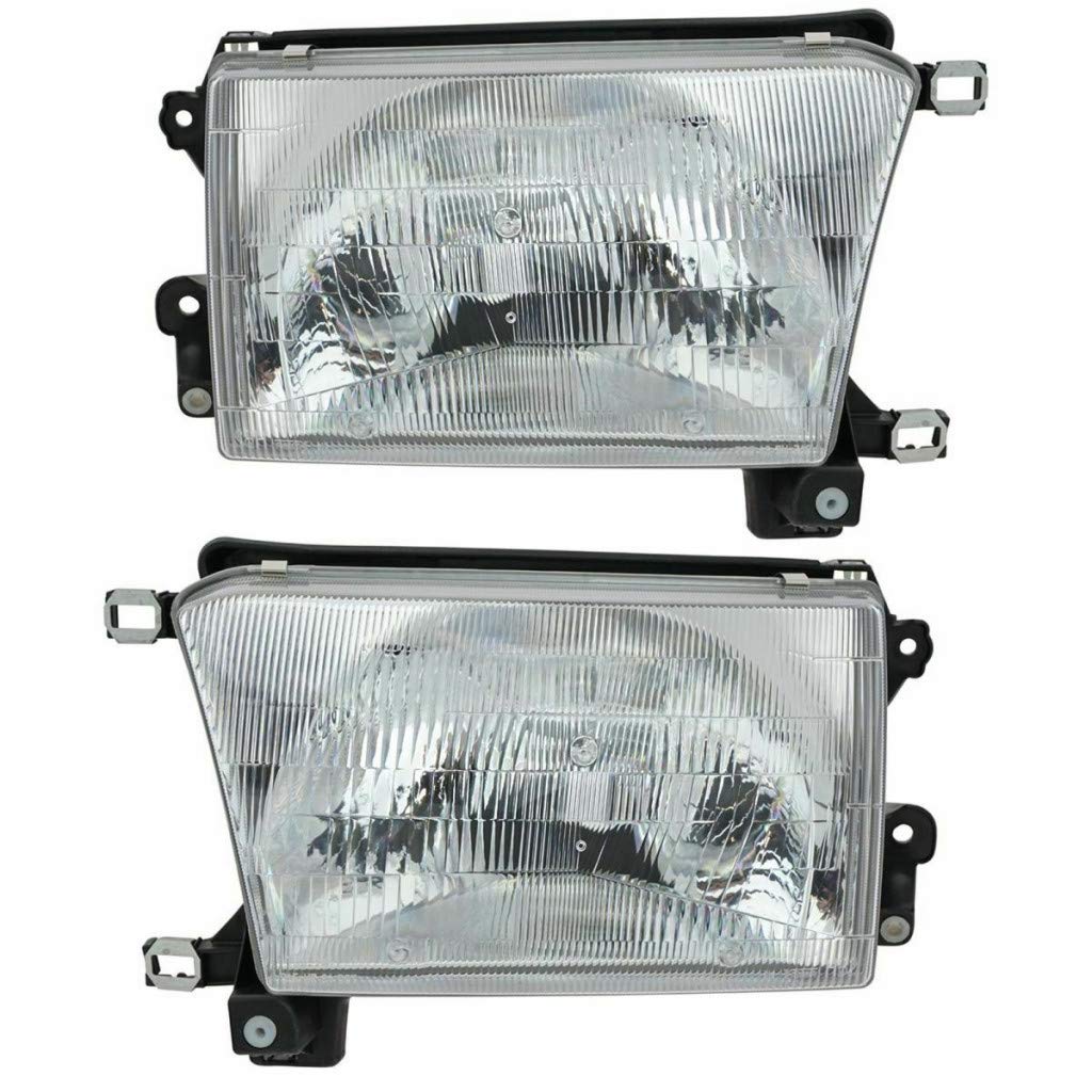 1996-1998 Toyota 4Runner Replacement Headlights Pair - Driver & Passenger Side (Part# TO2502118 TO2503118 | 81150-35211 81110-35231) - Perfect for Night Driving & Off-Road Adventures