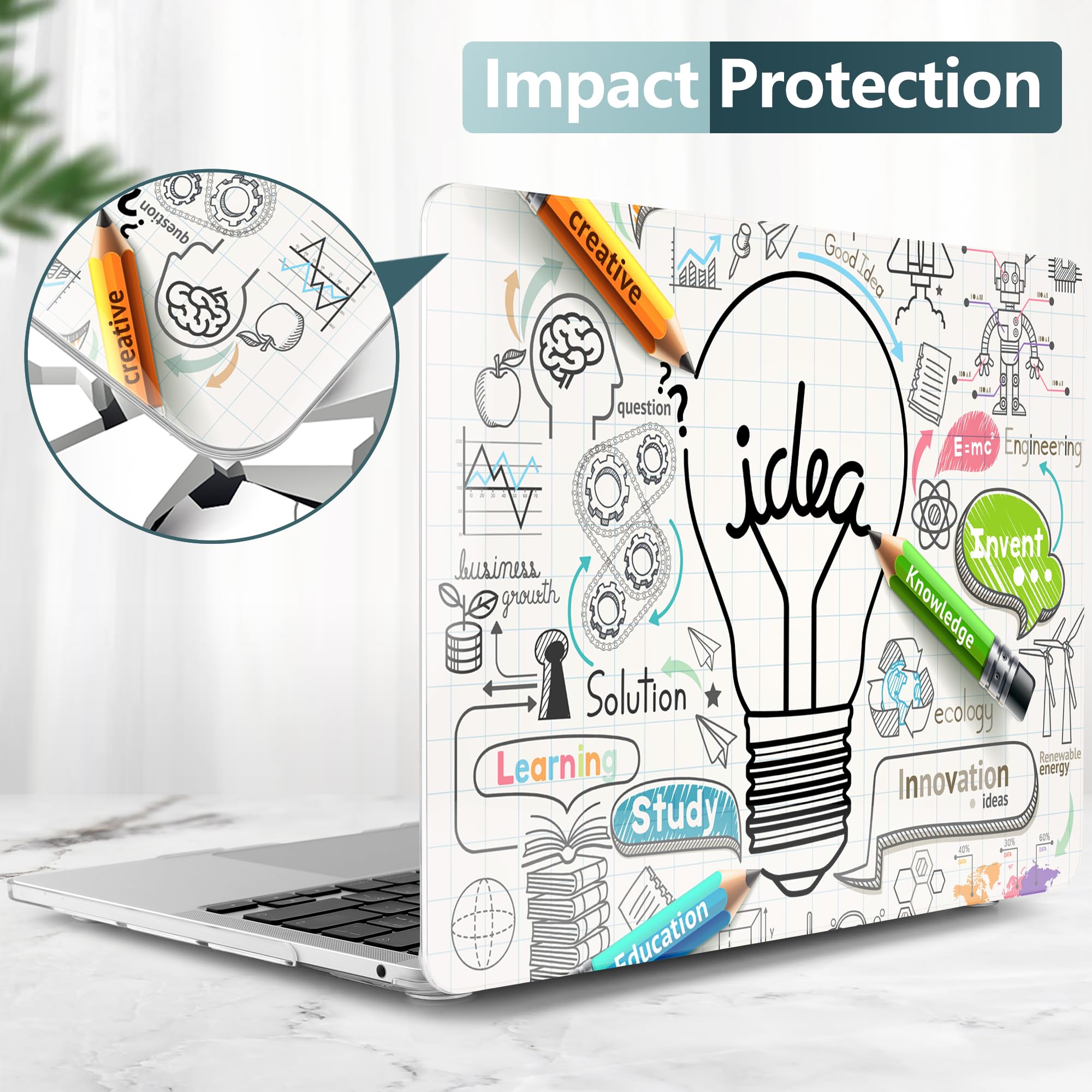 Dongke MacBook Pro 13 inch Hard Shell Case for A2251/A2289 Models (2020 Release) - Protective Cover for Retina Display & Touch Bar with Touch ID - Perfect for Work, Travel & School Use