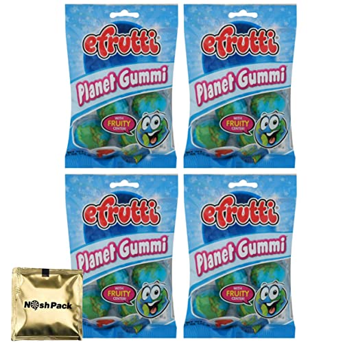 Efrutti Planet Gummi Candy - Fruity Jelly Gummies, Soft Juicy Candy with Gel Center, Individually Wrapped TikTok Viral Snacks (4 Pack) - Perfect for Parties, Movie Nights & On-the-Go Treats