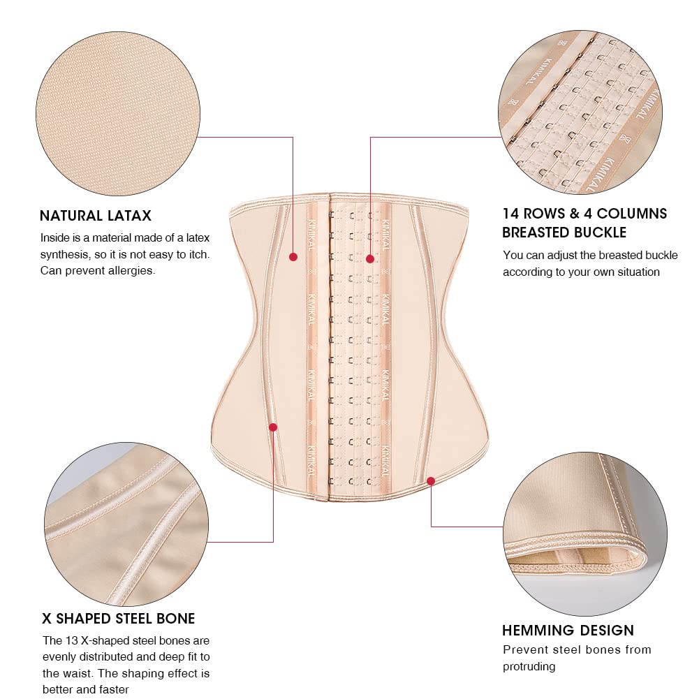 KIMIKAL Corset Waist Trainer for Women - Slimming Shapewear with Tummy Control | Colombian Waist Cincher for Body Shaping & Postpartum Recovery | Perfect for Workouts, Daily Wear & Special Occasions