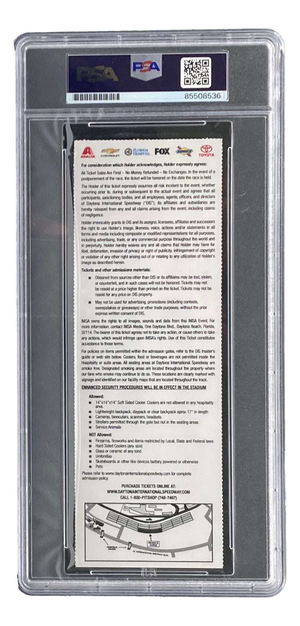 Jeff Gordon Autographed 2017 NASCAR Daytona Rolex 24 Suite 604 Ticket - PSA Certified Collectible for Racing Fans & Sports Memorabilia Display