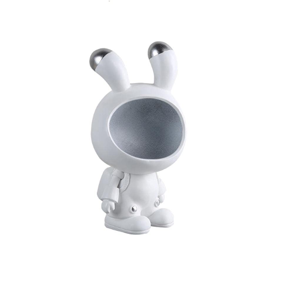 Creative Resin Astronaut Rabbit Storage Box - Key Tray & Home Decor for Living Room, Entryway | Unique Space-Themed Gift & Decorative Figurine for Modern Home Décor