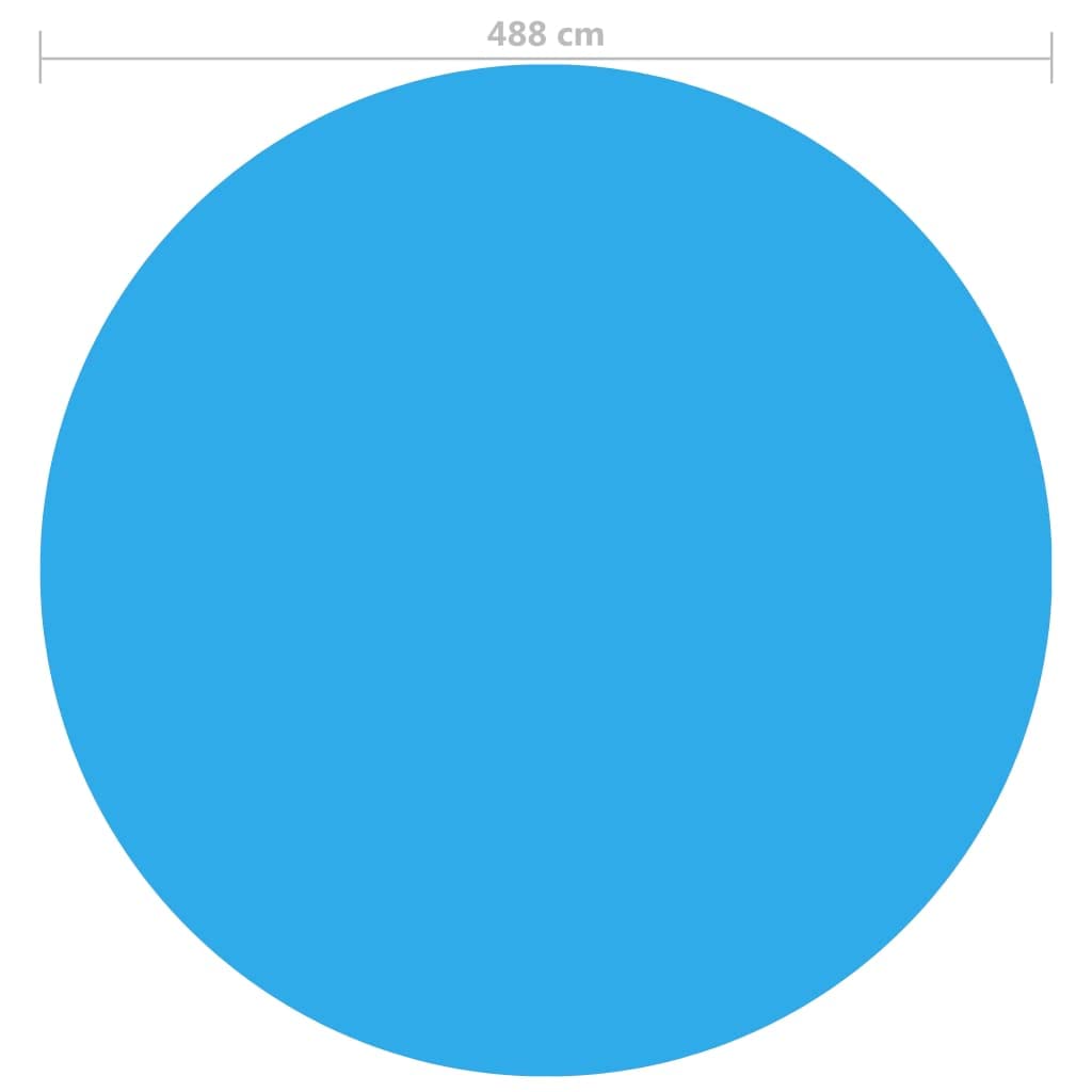 SKM 192-Inch Round Pool Cover - Heavy Duty PE Material, Blue - Perfect for Above Ground & Inground Pools, All-Season Protection