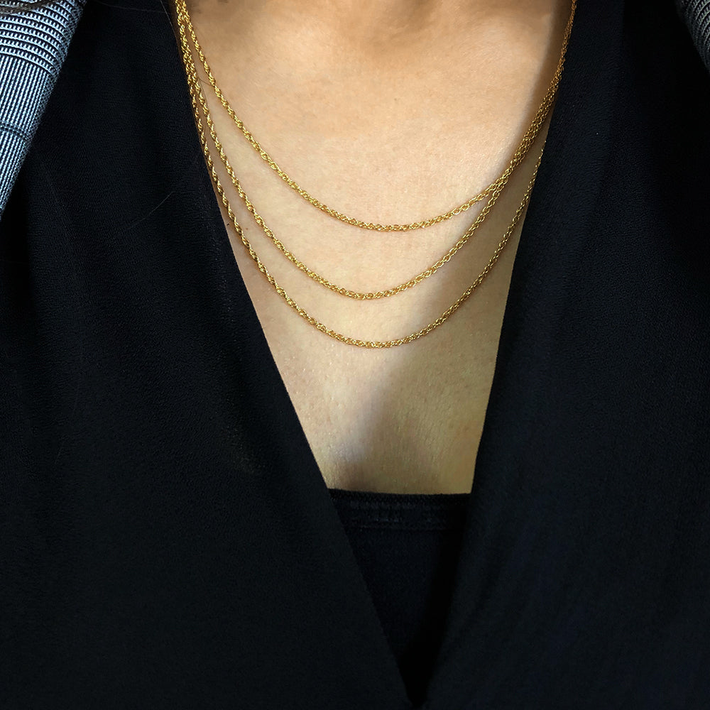 9ct Gold Silver Filled 43cm Necklace for Women - Elegant Layering Piece for Everyday Wear & Special Occasions