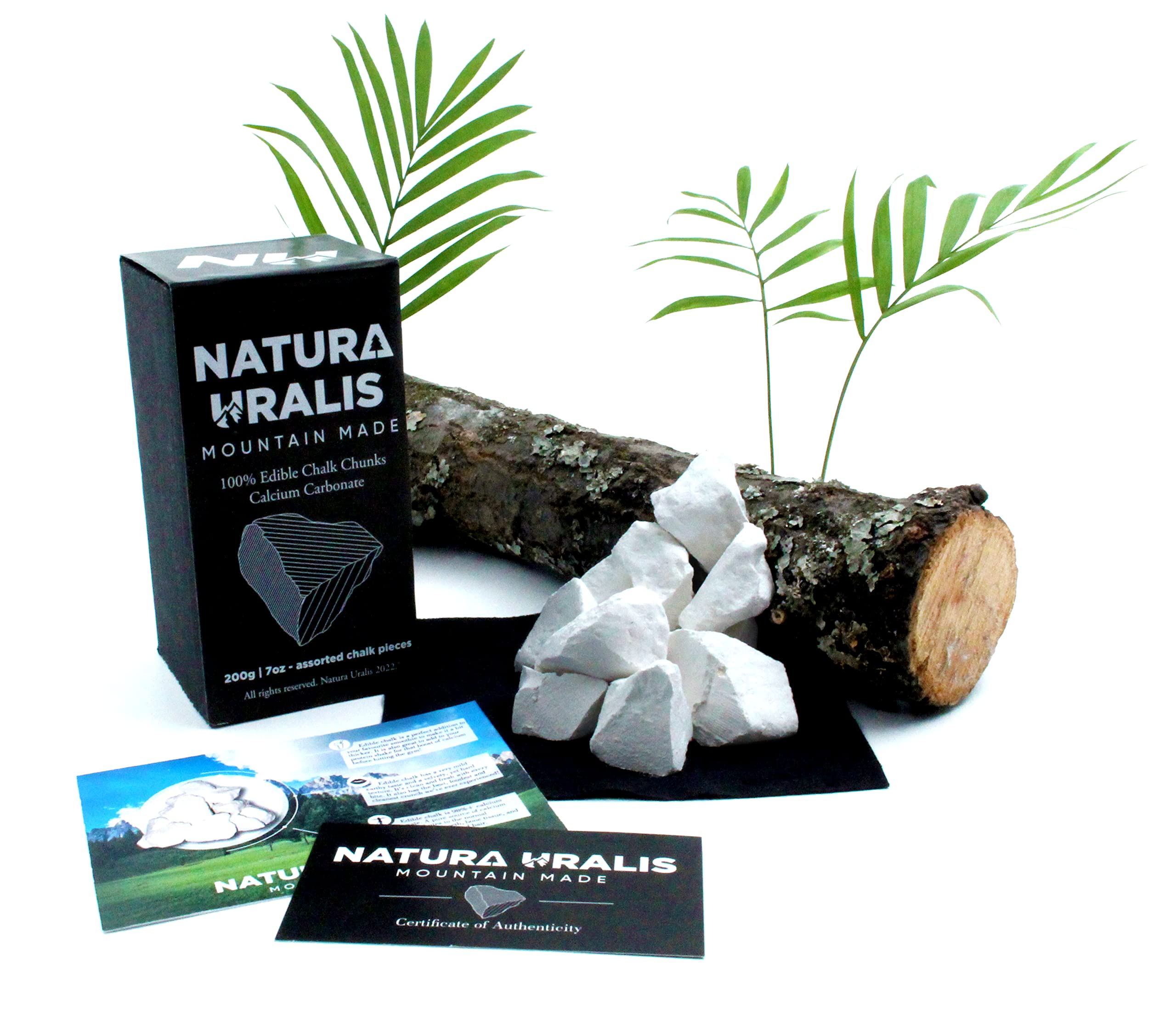 Premium Belgorod Chalk Chunks | 3.5 oz Natural White Chalk Pieces - Crunchy, Earthy & Velvety Texture for ASMR, Calcium Carbonate Supplement | Perfect for Stress Relief, Sensory Play & DIY Crafts