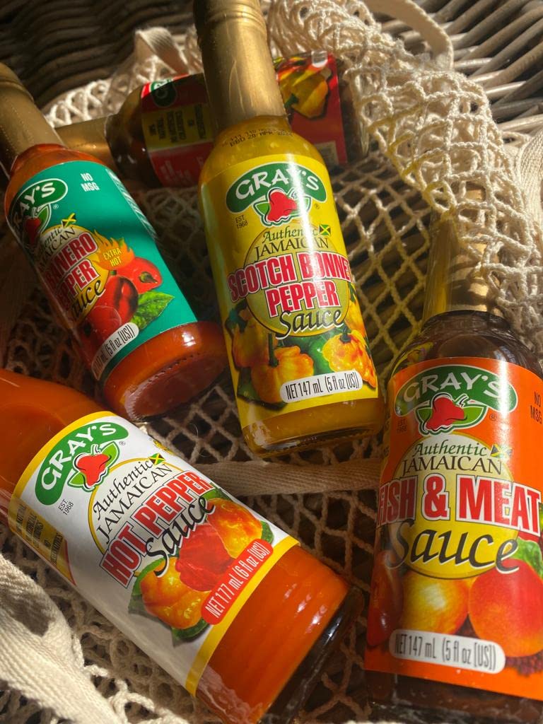 Authentic Jamaican Gray's Hot Pepper Sauce - 6 fl oz - Spicy Caribbean Flavor for Grilling, Cooking & Seasoning