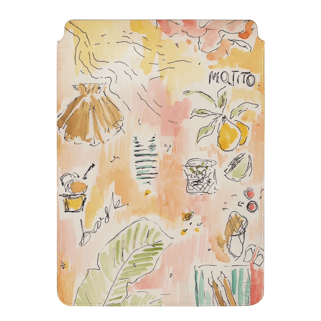 Premium Mojito Laptop & iPad Sleeve Case - 13-15 Inch Protective Cover for MacBook, iPad Pro, Air - Waterproof & Shockproof - Perfect for Office, Travel & School Use
