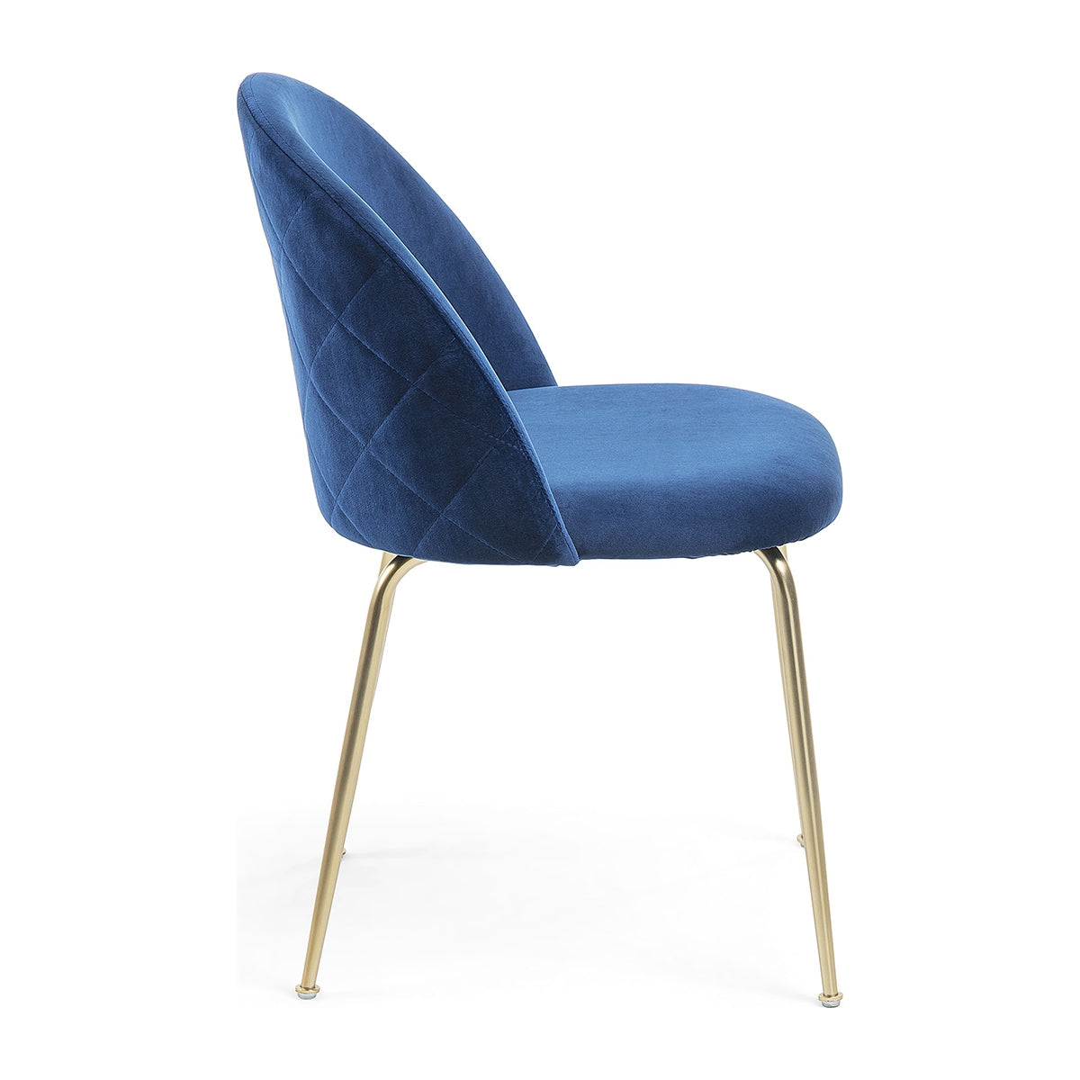 Ivonne Velvet Dining Chair - Modern Upholstered Accent Chair for Kitchen, Dining Room & Office - Soft Velvet Fabric with Sturdy Metal Legs - Elegant Home Decor for Small Spaces
