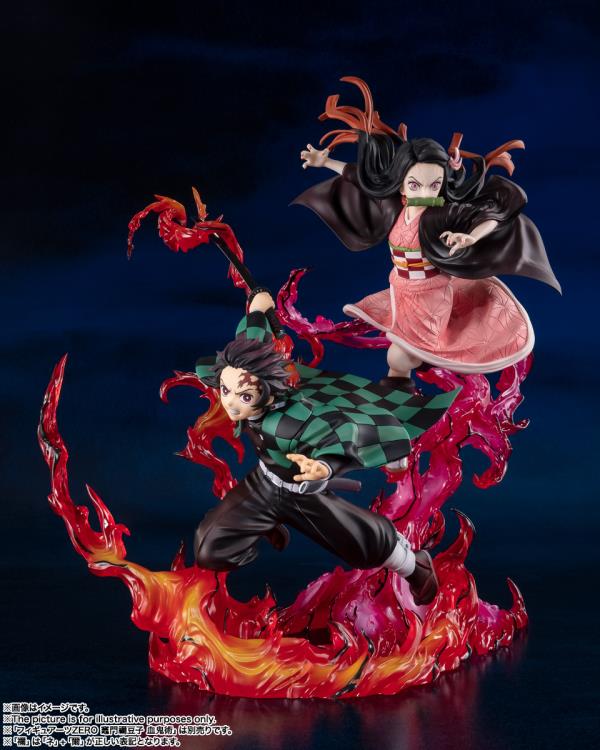 Figuarts Zero Demon Slayer: Kimetsu no Yaiba Kamado Tanjiro Total Concentration (Dance of the Fire God) Action Figure Statue - Anime Collectible for Display & Home Decor