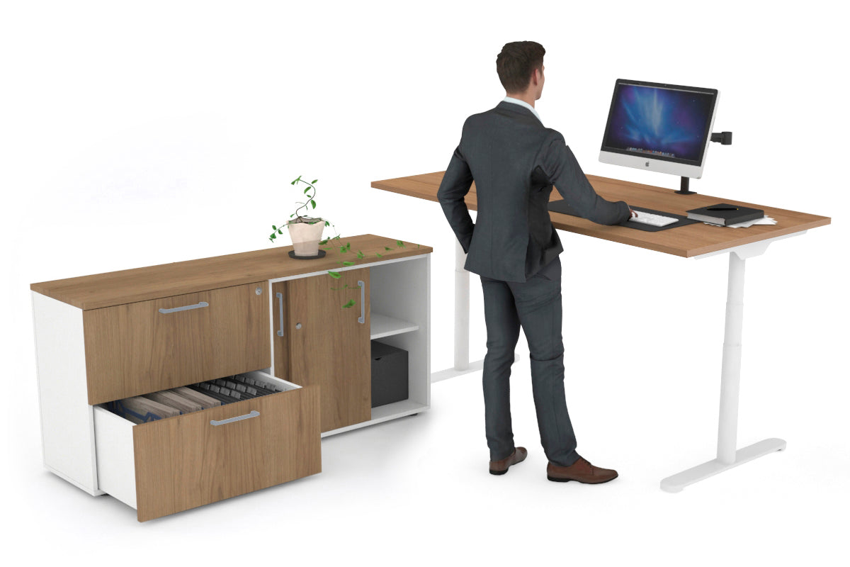 Flexi Premium Height Adjustable Standing Desk - 1600L x 700W Electric Ergonomic Workstation for Home Office & Executive Settings - Perfect for Remote Work & Productivity Boost