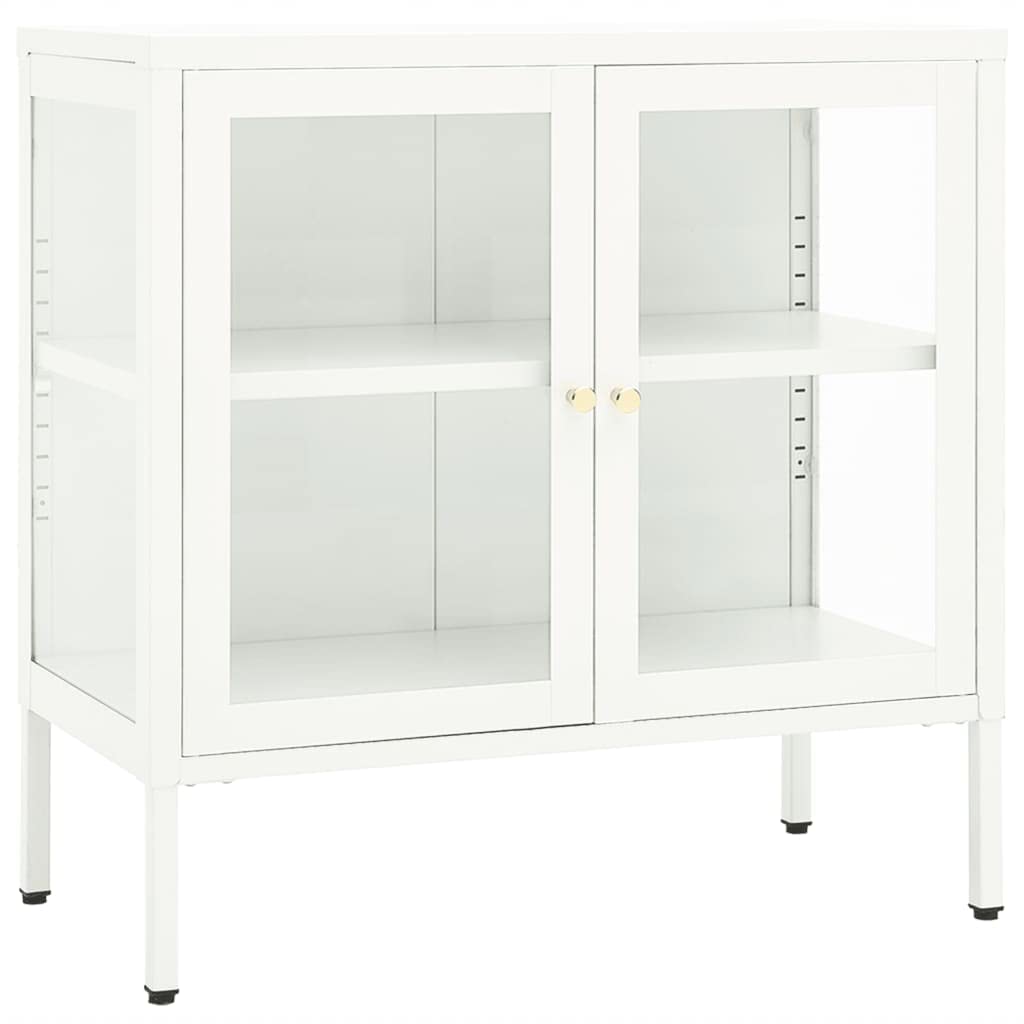 Modern Steel Sideboard Cabinet with 2 Doors & Adjustable Shelf - 27.6