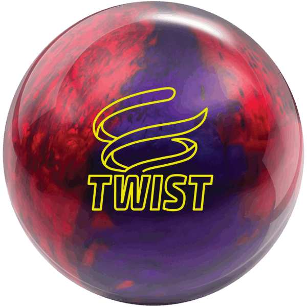 Brunswick Twist Bowling Ball - Red & Purple Swirl Design for Enhanced Performance | Perfect for League Play & Tournament Bowling