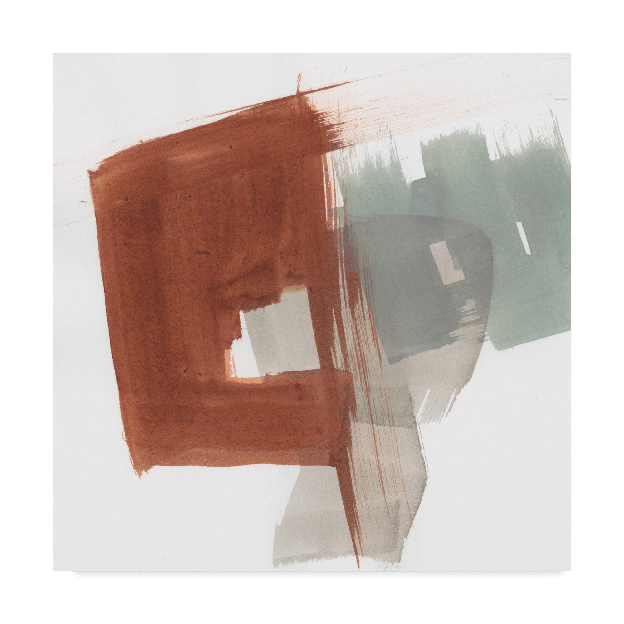 Jennifer Goldberger Earthy Gestures I - 18x18 Framed Wall Art Print, Modern Abstract Painting for Living Room, Bedroom & Office Decor