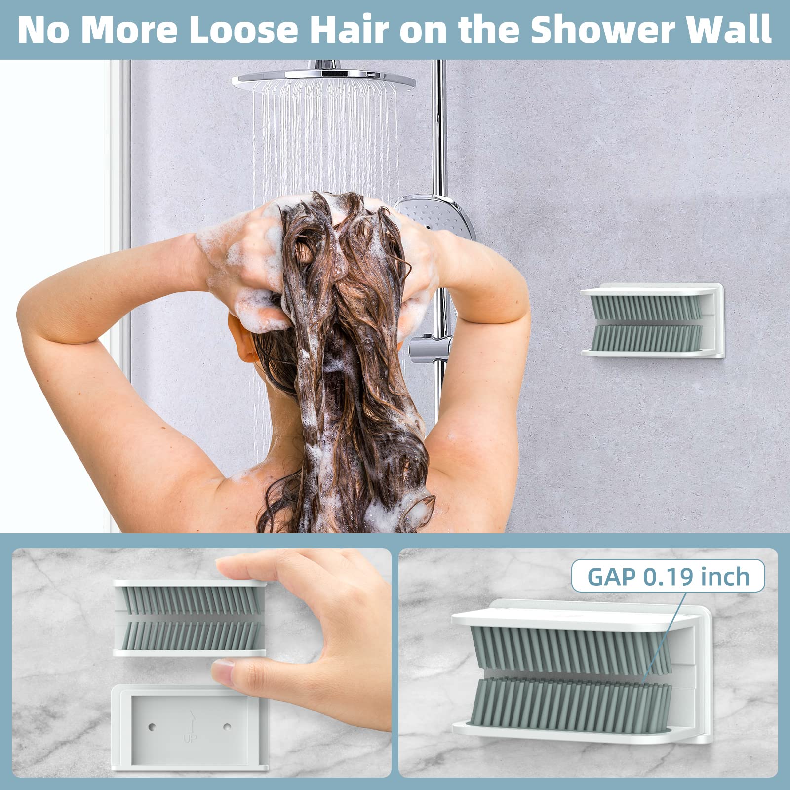 **Reusable Silicone Hair Catcher for Shower Drain - Bathroom & Bathtub Drain Protector, Hair Trap & Snare - Perfect for Long Hair, Pet Hair & Clog Prevention (White)**    *(Ideal for Showers, Baths, Sinks & Preventing Drain Clogs - Easy to Clean & Durable Design)*