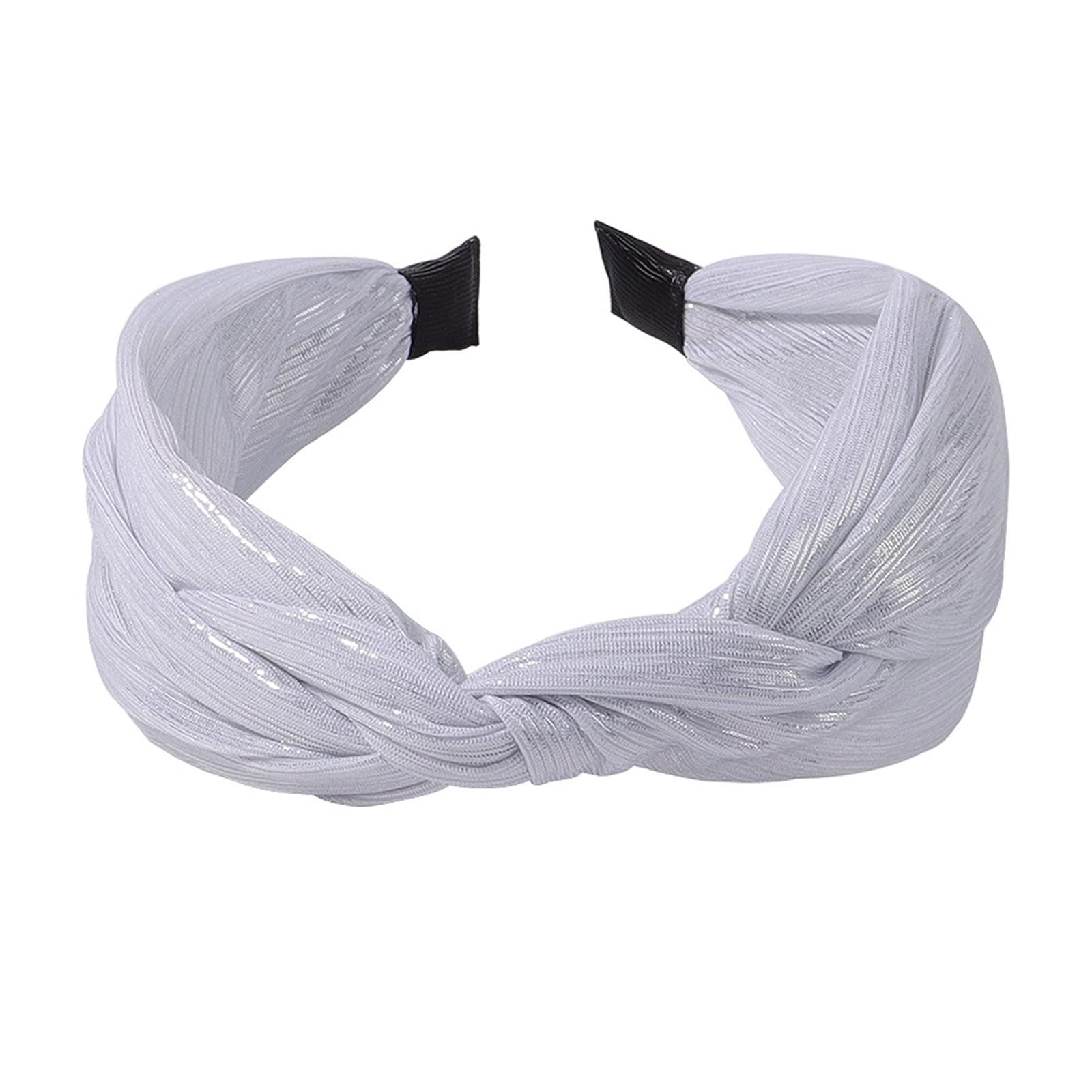 Elegant Knotted Headbands for Women - Embroidered Wide Top Knot Hair Hoop, Twist Head Wrap Fashion Accessory | Perfect for Workouts, Yoga, Beach, and Casual Outfits | Initial Gift Idea (One Size)