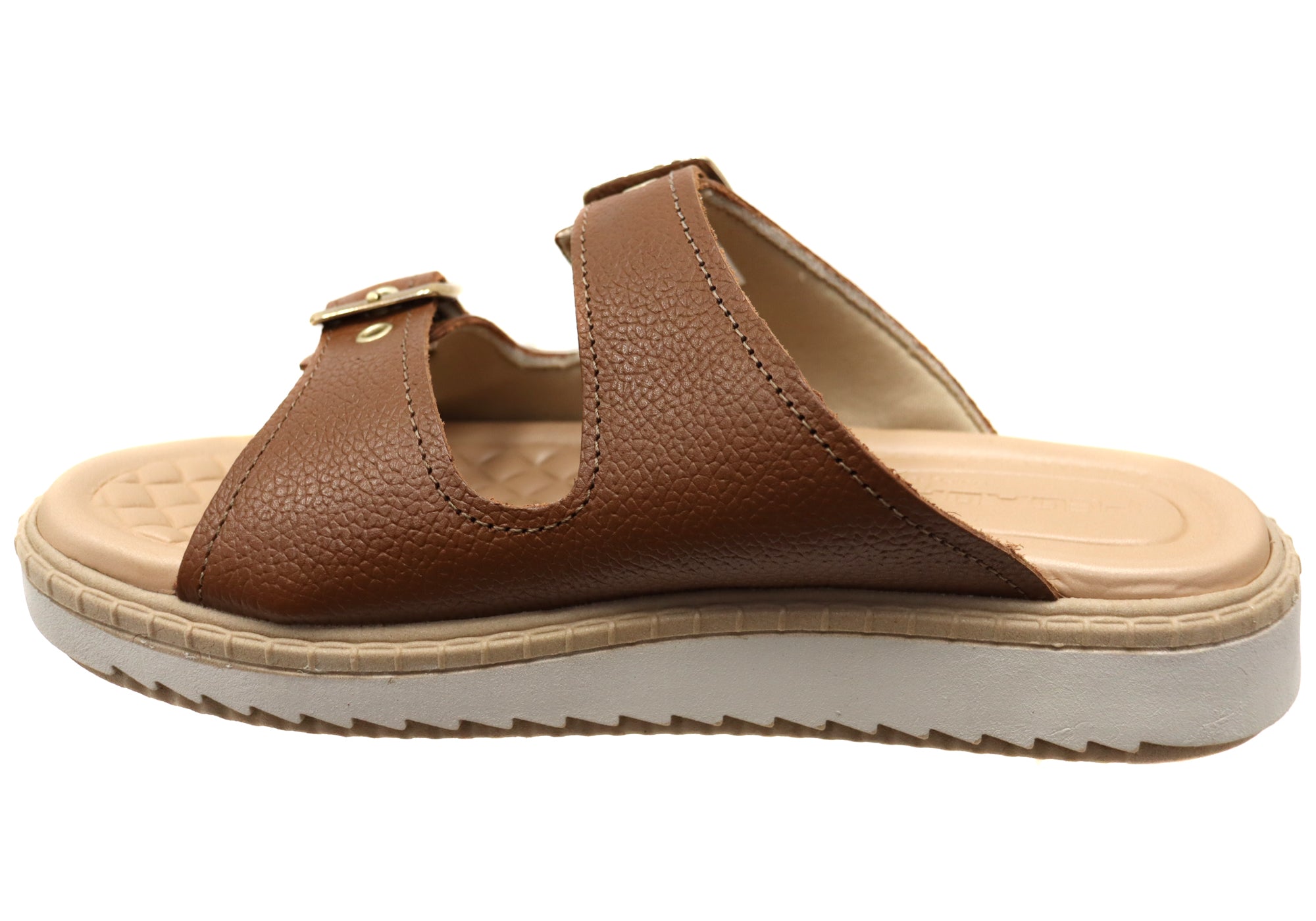 Pegada Arlineda Women's Comfortable Brazilian Leather Slides Sandals - Soft & Supportive Flip Flops for Beach, Pool, and Casual Wear