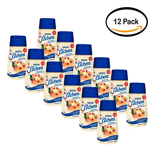 Pack of 12 - Nestle La Lechera Sweetened Condensed Milk, 11.8 oz Cans | Rich & Creamy Dessert Topping | Perfect for Baking, Coffee, Flan & Tres Leches Cake