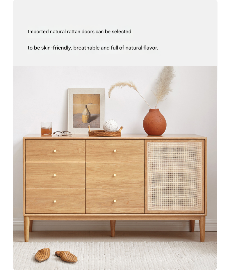 Solid Oak Wood Storage Cabinet with Doors - Organize Your Home, Office, or Closet - Perfect for Bedroom, Living Room & Entryway Storage