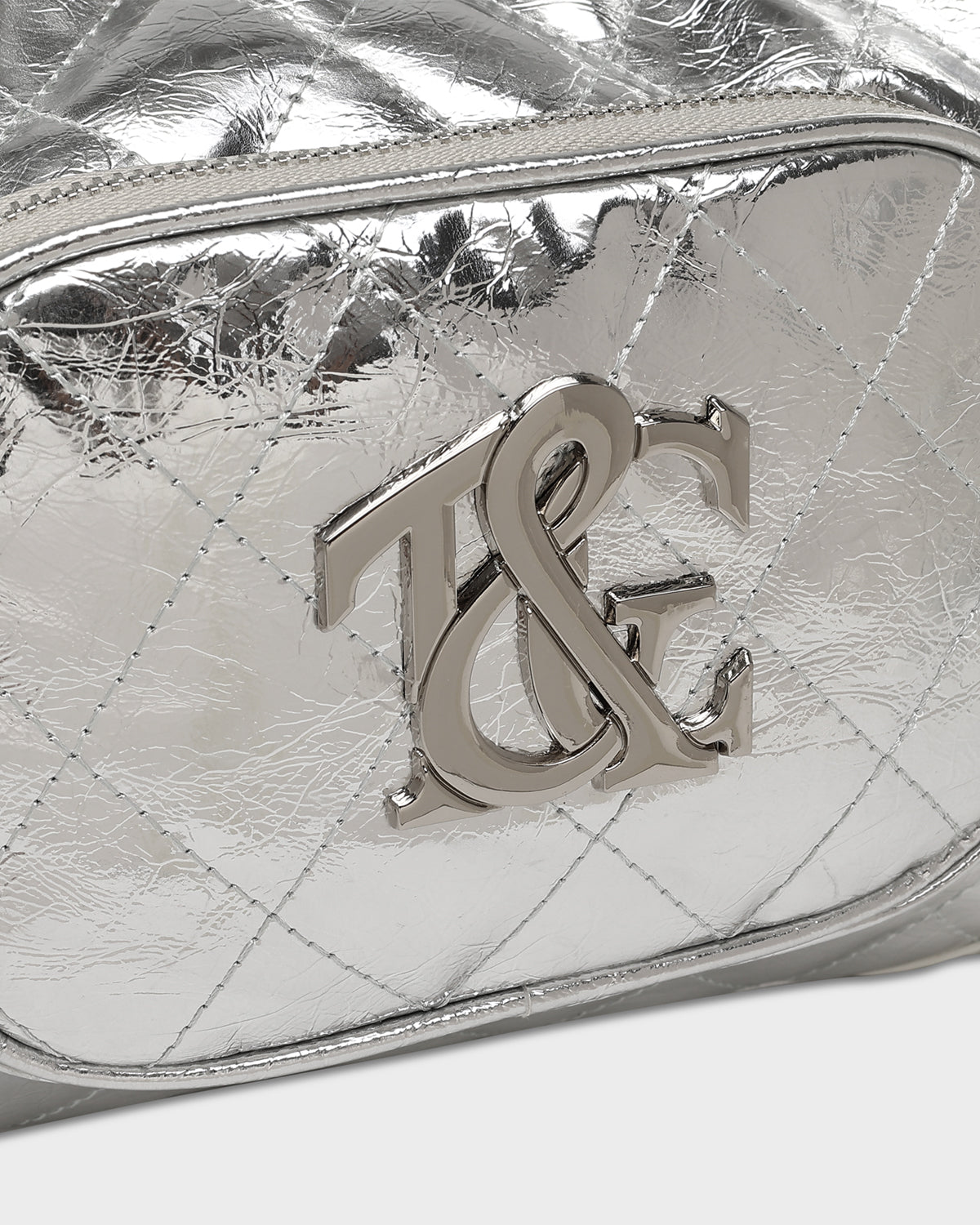 Stylish Silver Diamond Stitch Quilted Tote Bag for Women - Fashionable Handbag for Work, Travel & Everyday Use